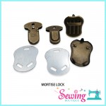 BUTTON - MORTISE LOCK-PEAR SHAPE-METAL(BRONZE)
